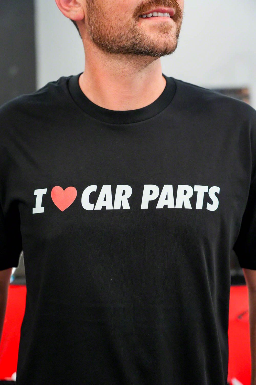 Throtl I Love Car Parts Short Sleeve T-Shirt; Charcoal
