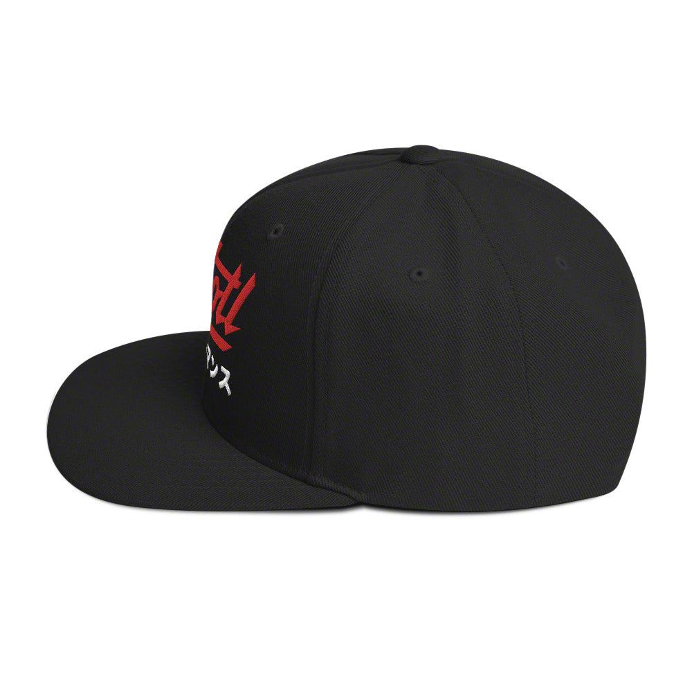 Throtl JDM Parts Supply Snapback Hat; Black