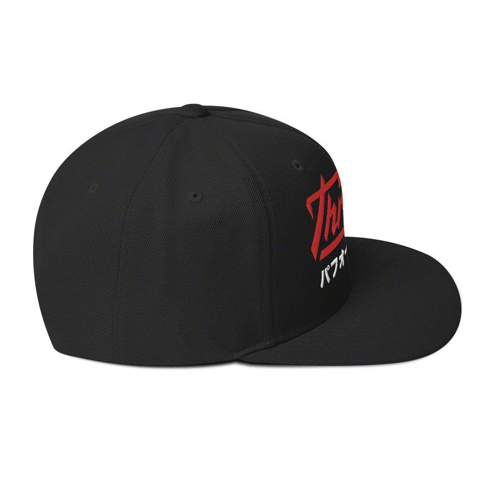 Throtl JDM Parts Supply Snapback Hat; Black