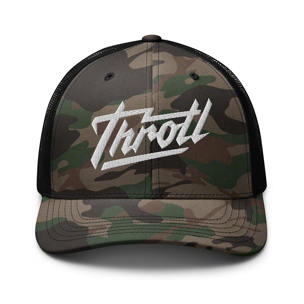 Throtl Razor Trucker Hat; Camo