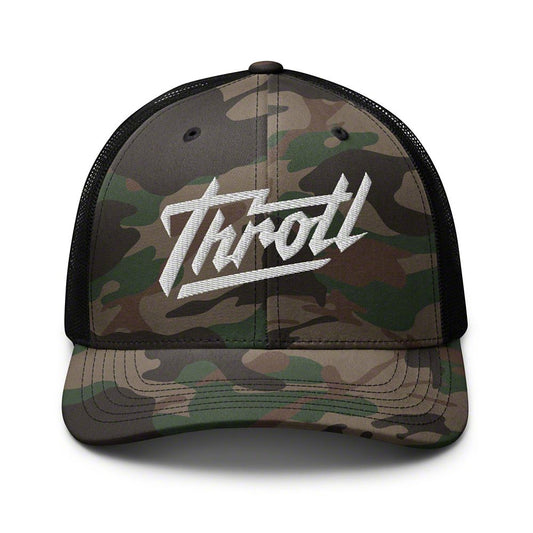 Throtl Razor Trucker Hat; Camo