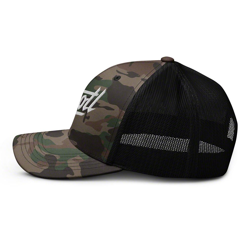 Throtl Razor Trucker Hat; Camo