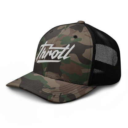 Throtl Razor Trucker Hat; Camo