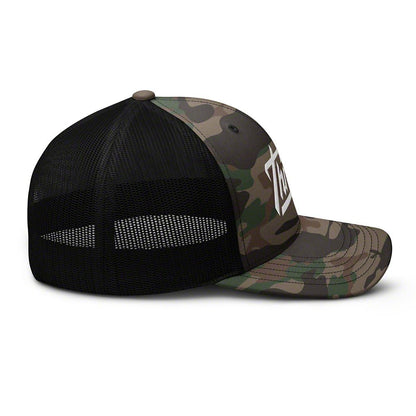 Throtl Razor Trucker Hat; Camo