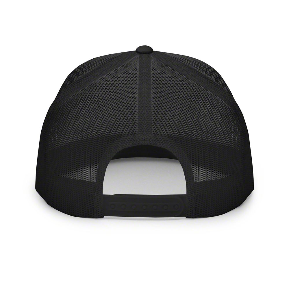 Throtl International Parts Supply Short Trucker Hat; Black