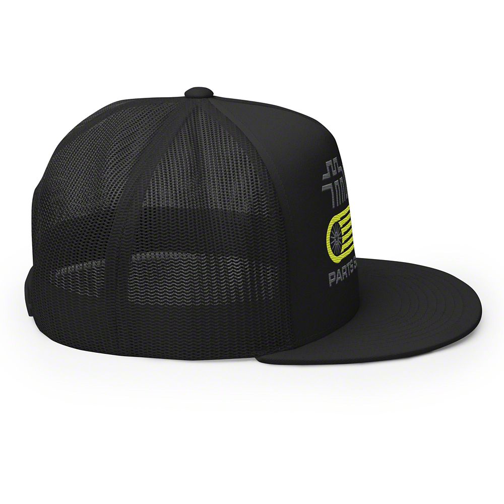 Throtl International Parts Supply Short Trucker Hat; Black