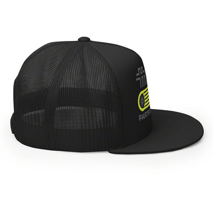 Throtl International Parts Supply Short Trucker Hat; Black