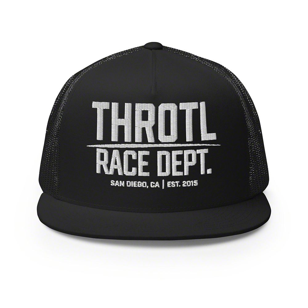 Throtl Race Department Official Trucker Hat; Black