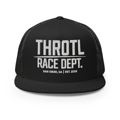 Throtl Race Department Official Trucker Hat; Black