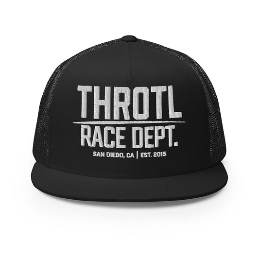 Throtl Race Department Official Trucker Hat; Black