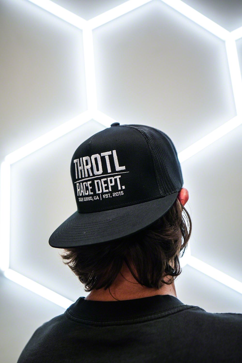 Throtl Race Department Official Trucker Hat; Black