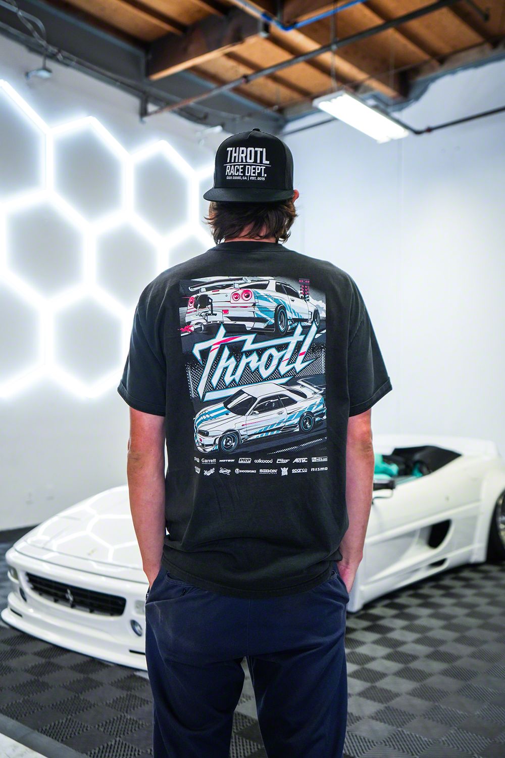 Throtl Race Department Official Trucker Hat; Black