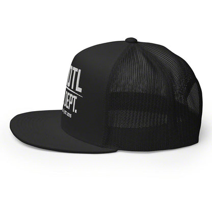 Throtl Race Department Official Trucker Hat; Black