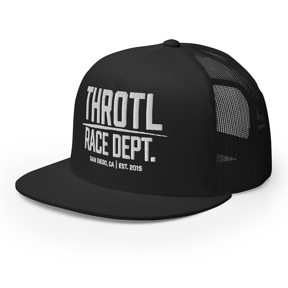 Throtl Race Department Official Trucker Hat; Black