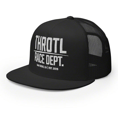 Throtl Race Department Official Trucker Hat; Black