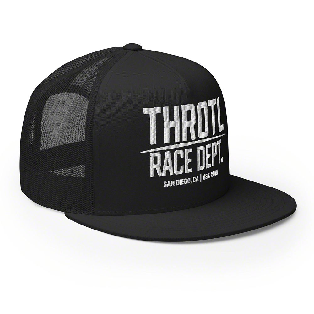 Throtl Race Department Official Trucker Hat; Black