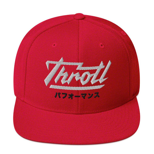 Throtl JDM Parts Supply Snapback Hat; Red