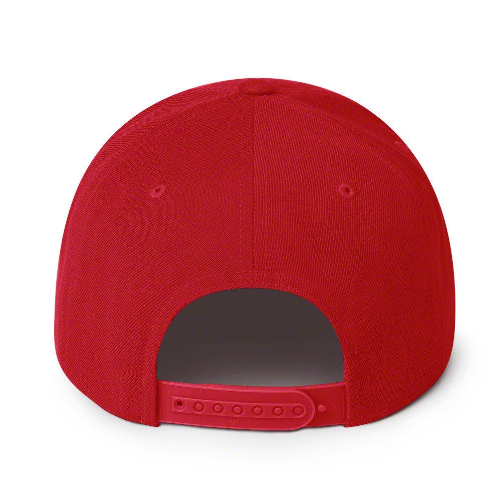 Throtl JDM Parts Supply Snapback Hat; Red