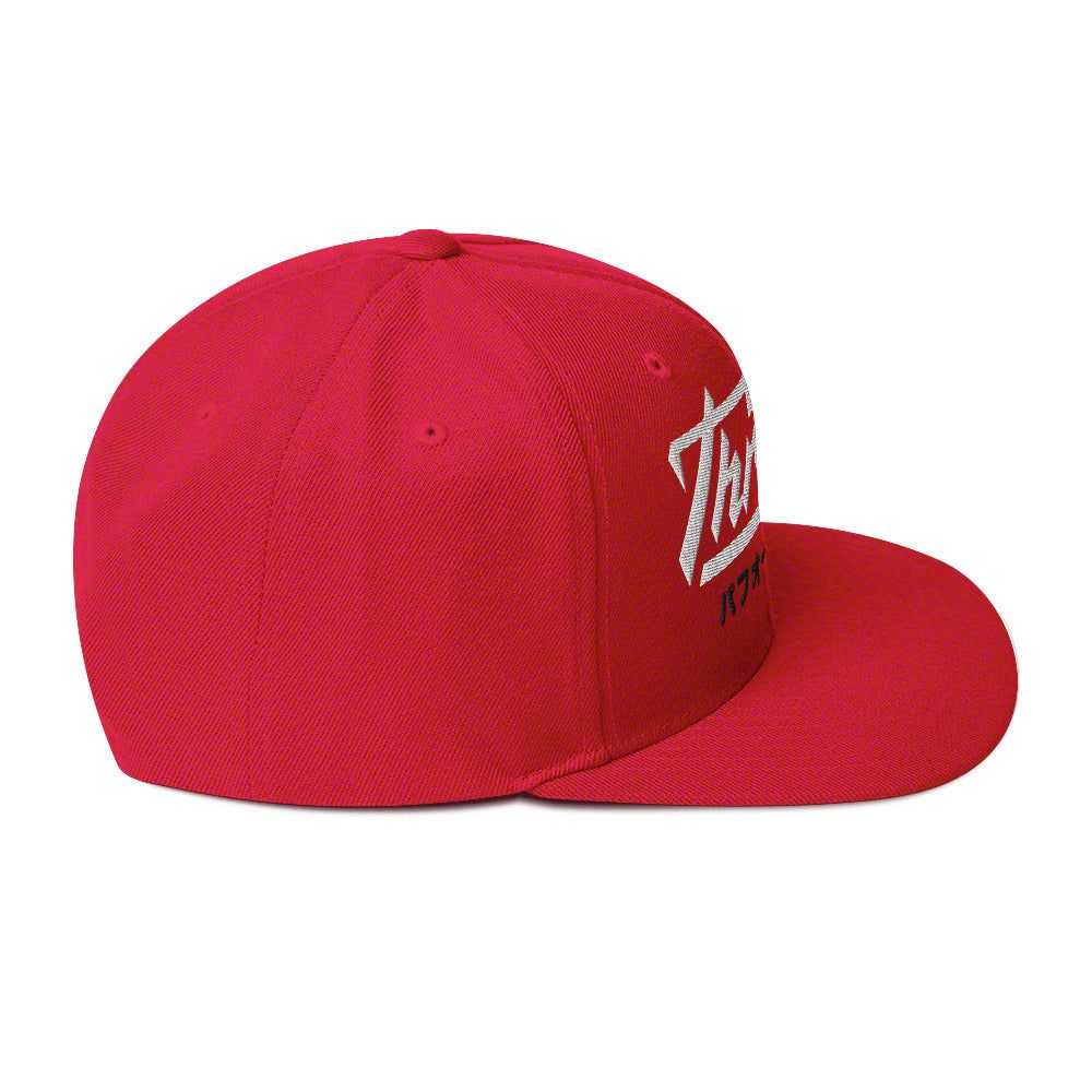 Throtl JDM Parts Supply Snapback Hat; Red
