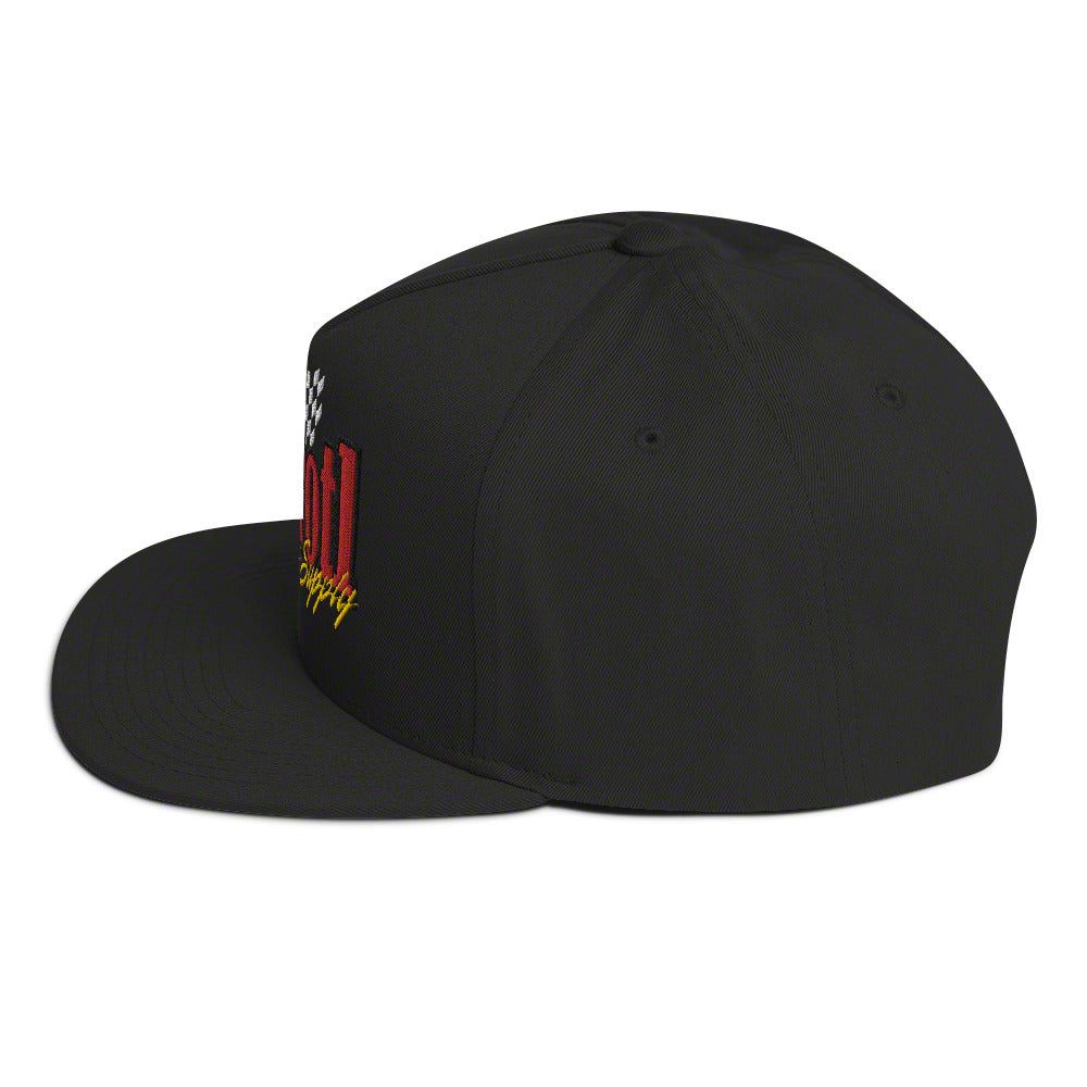 Throtl Parts Supply Snapback Hat; Black