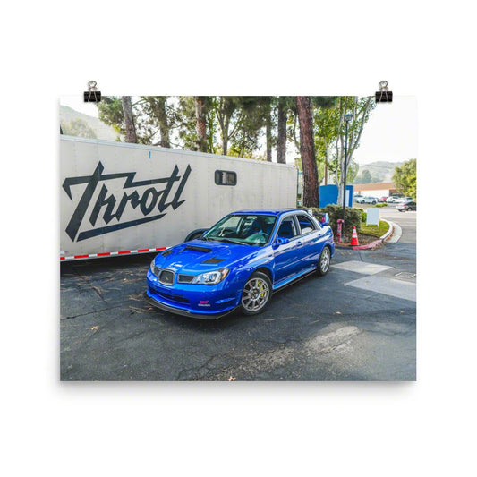 Throtl World Rally Blue STI Poster; 16-Inch x 20-Inch