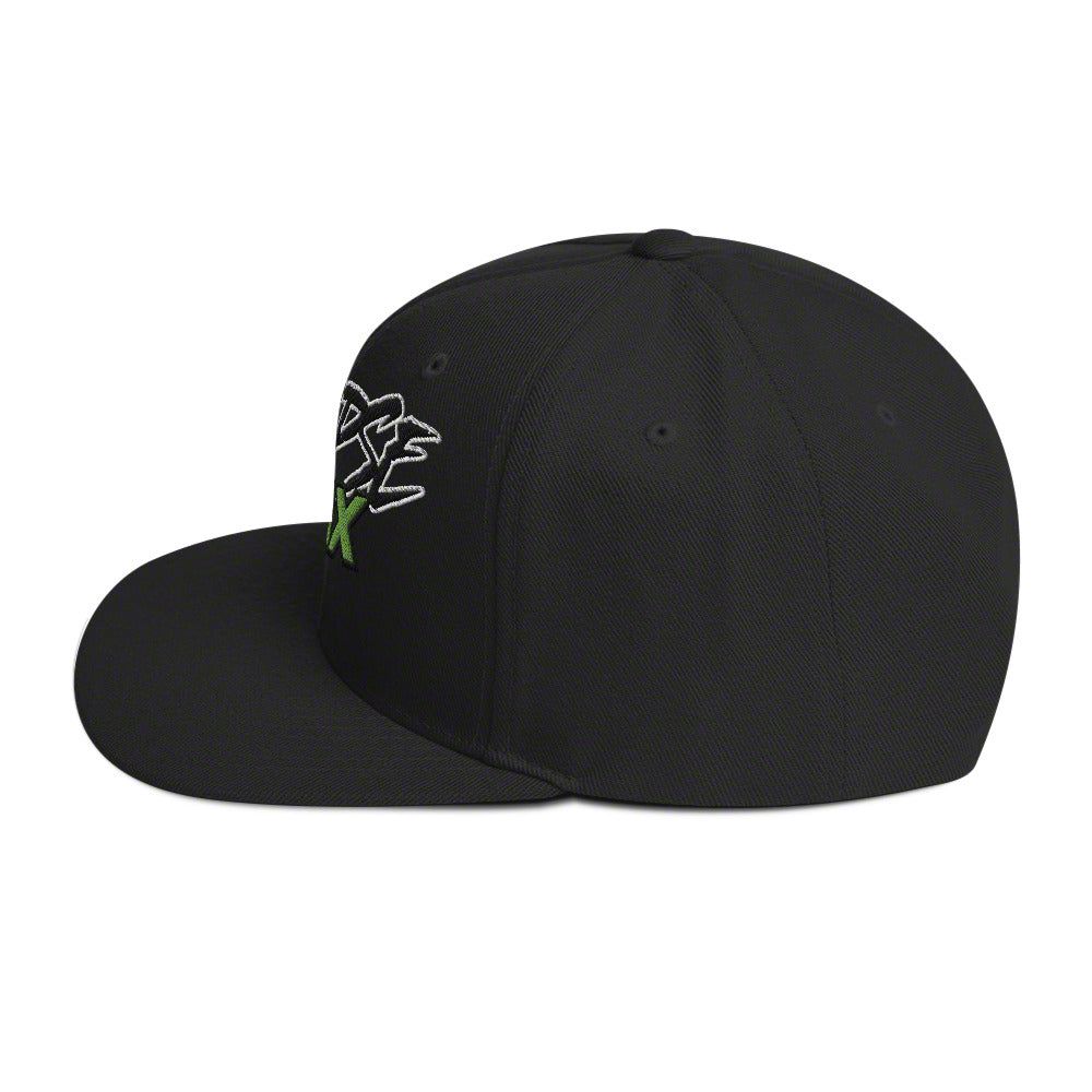 Throtl Fast Eclipse Snapback Hat; Black