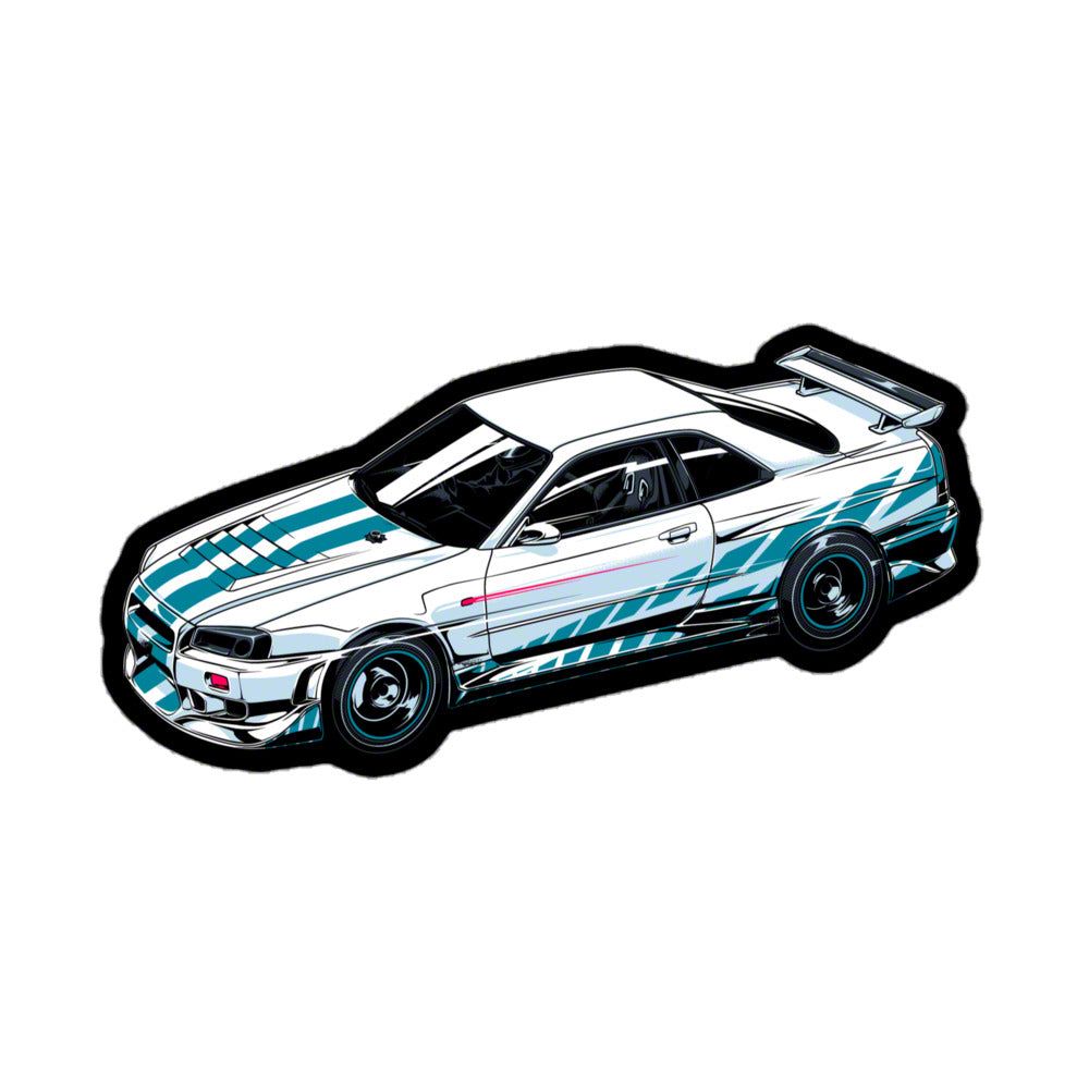 Throtl R34 Skyline Drag Racing Slap Sticker