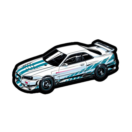 Throtl R34 Skyline Drag Racing Slap Sticker