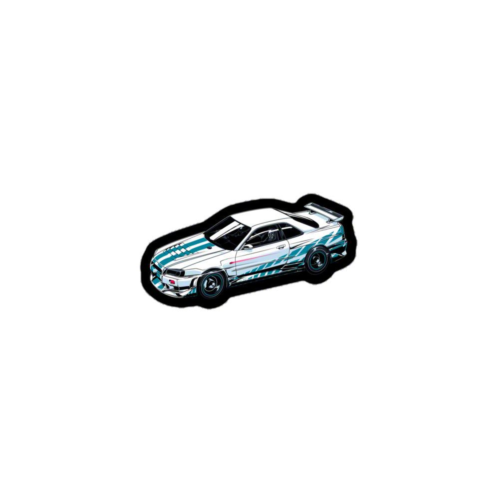 Throtl R34 Skyline Drag Racing Slap Sticker