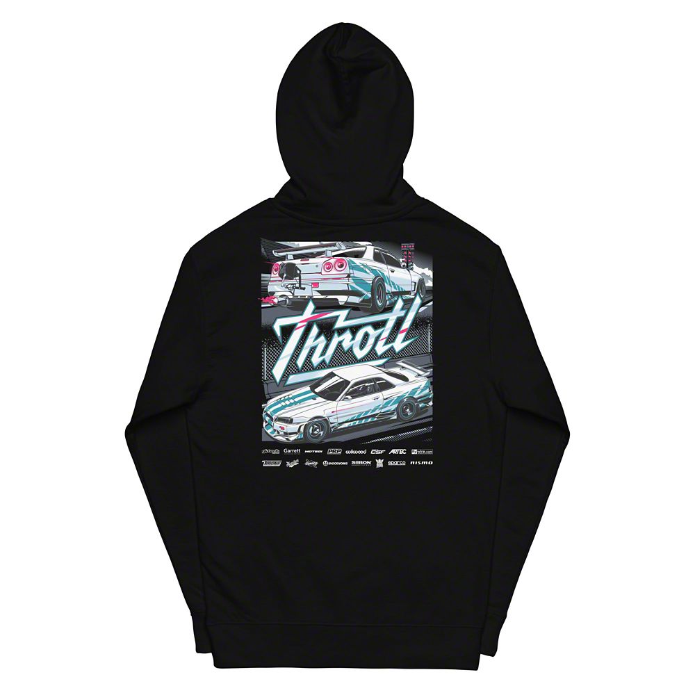 Throtl R34 Racing Hoodie; Black
