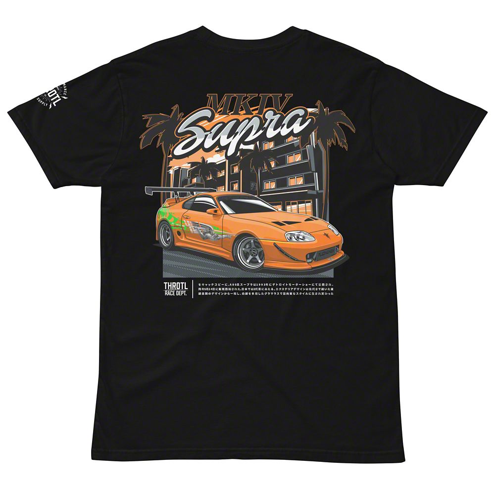 Throtl MKIV Fast Supra Short Sleeve T-Shirt; Black