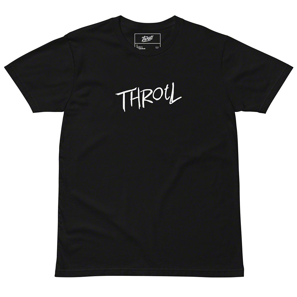 Throtl Will Work 4 Car Parts Short Sleeve T-Shirt; Black
