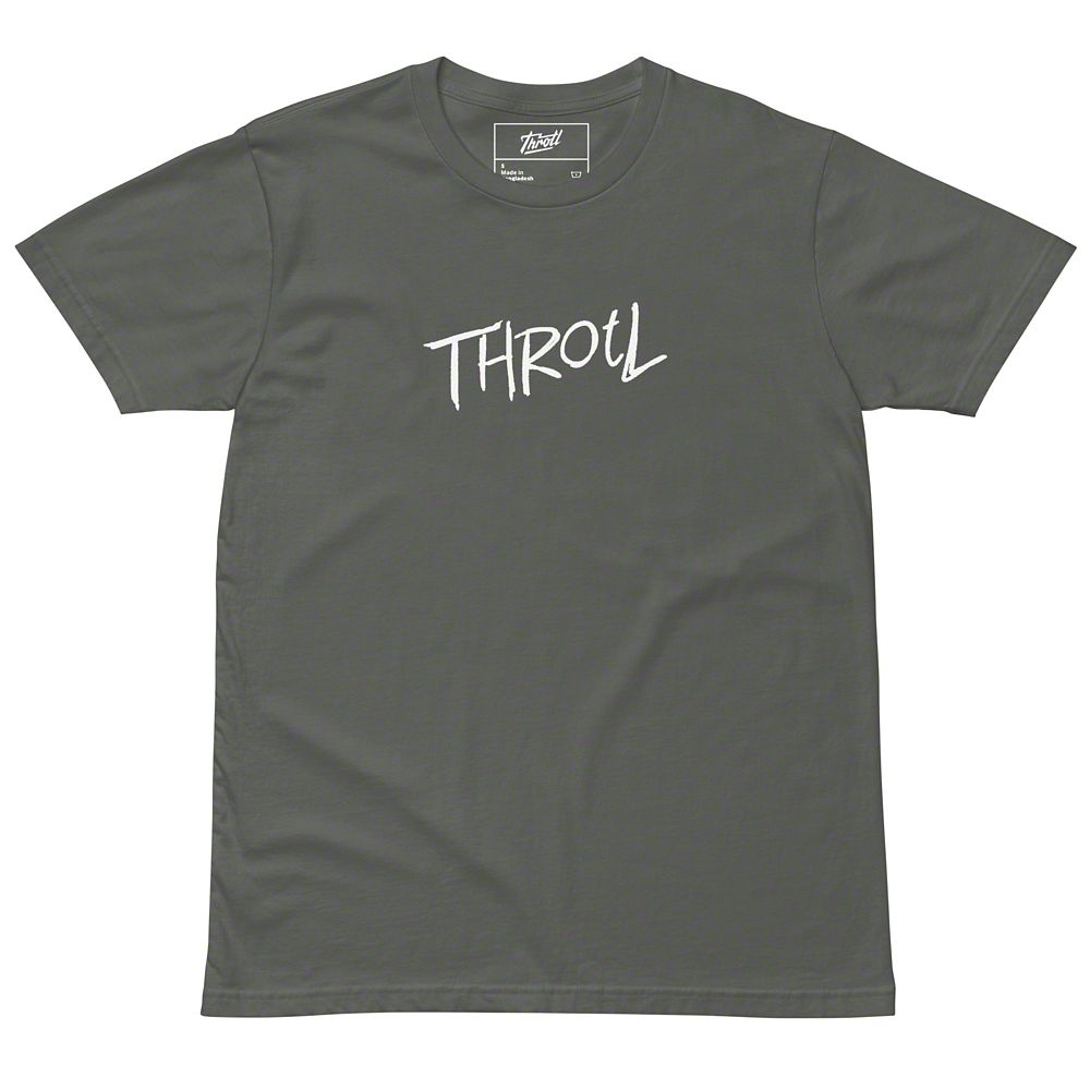 Throtl Will Work 4 Car Parts Short Sleeve T-Shirt; Charcoal