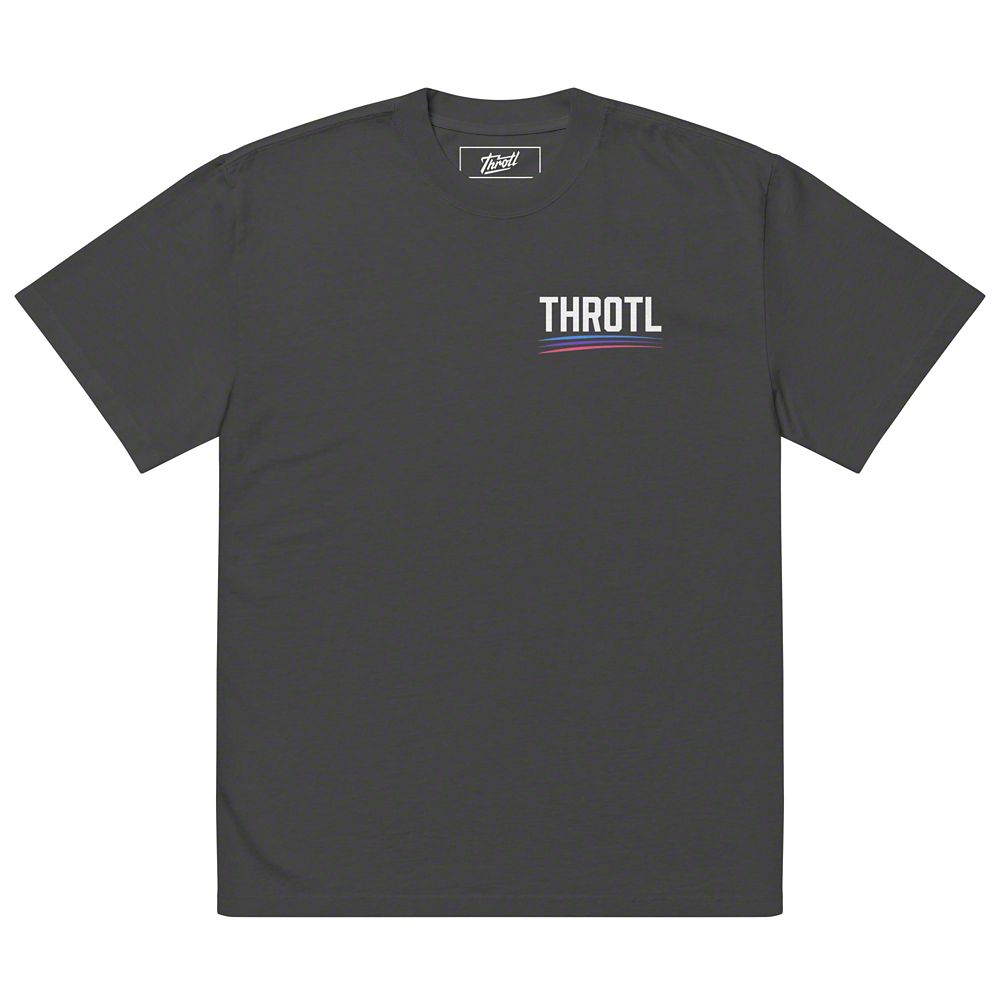 Throtl AW BMW E36 M3 Oversized T-Shirt; Faded Black