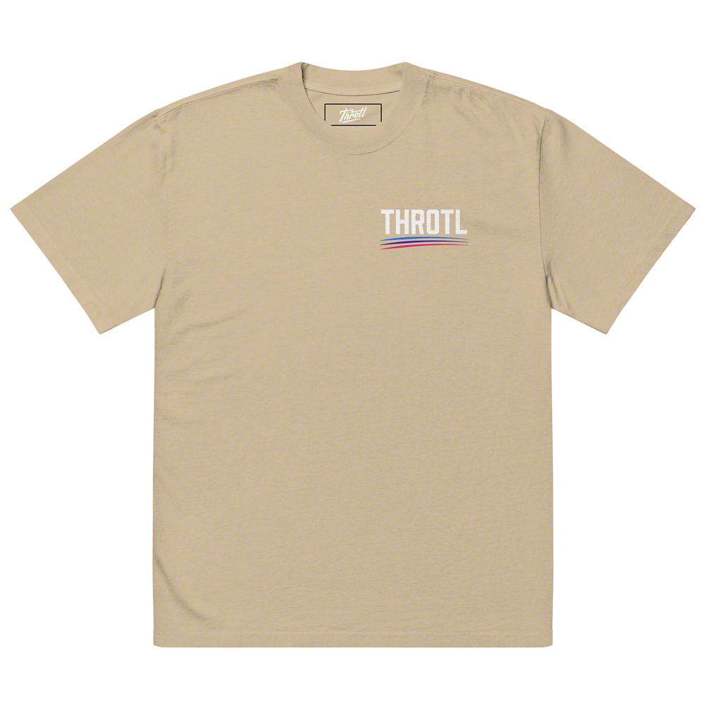 Throtl AW BMW E36 M3 Oversized T-Shirt; Faded Khaki
