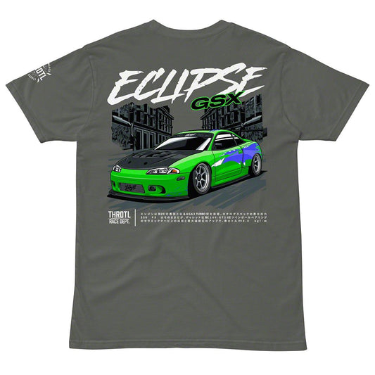 Throtl Fast Eclipse GSX Short Sleeve T-Shirt; Charcoal