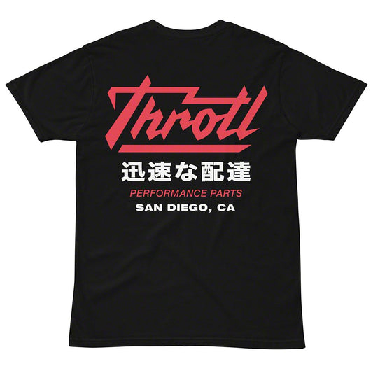 Throtl JDM Parts Supply Short Sleeve T-Shirt; Black