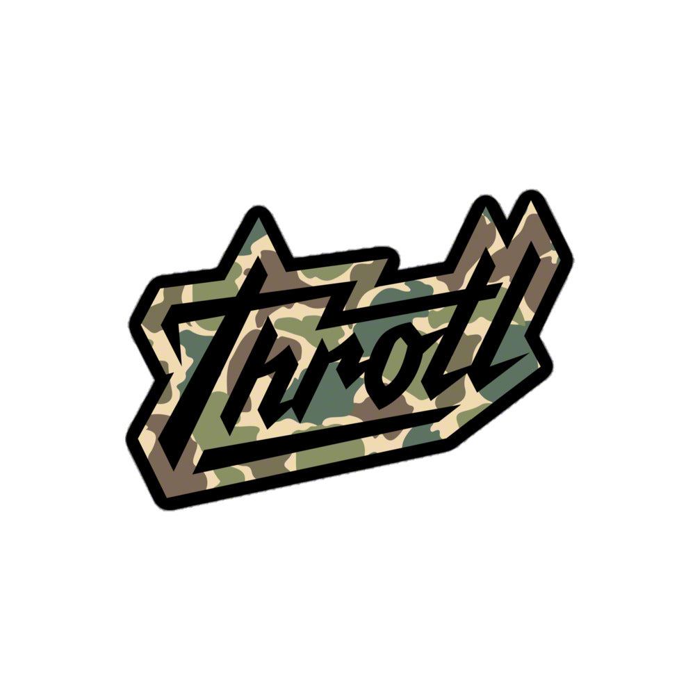 Throtl Camo Razor Script Slap Sticker