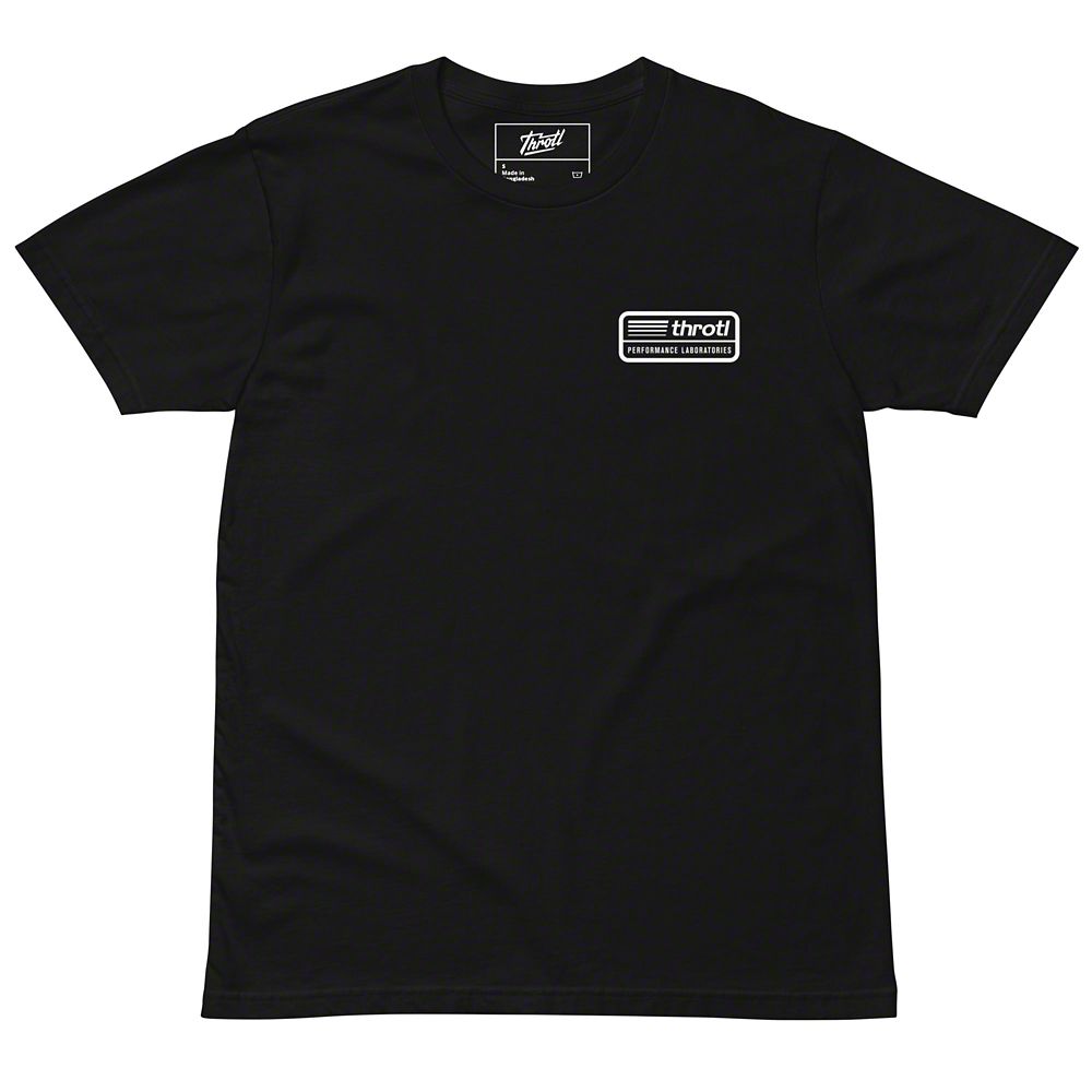 Throtl 4G63T Engine Short Sleeve T-Shirt; Black