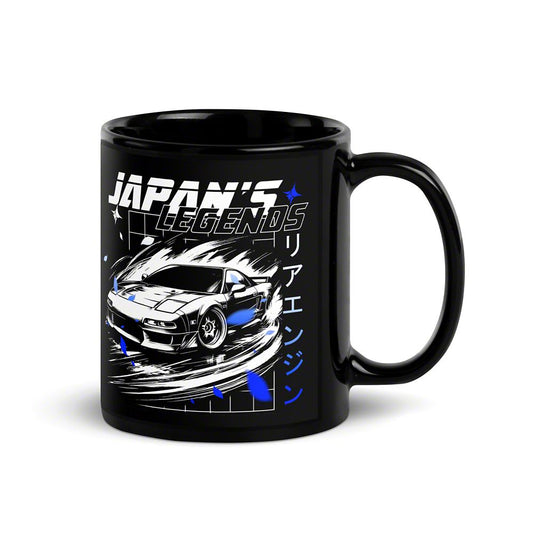 Throtl Japan's Legends Black Coffee Mug