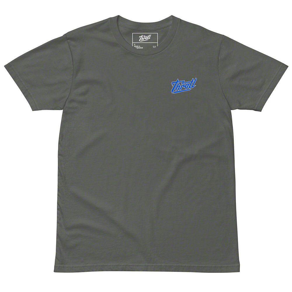 Throtl STI Rally Roots Short Sleeve T-Shirt; Charcoal