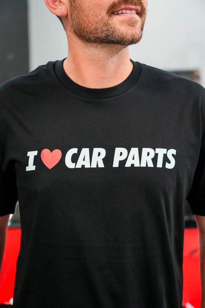 Throtl I Love Car Parts Short Sleeve T-Shirt; Navy