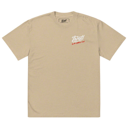 Throtl Lancer EVO Generations Premium Oversized T-Shirt; Faded Khaki