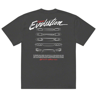 Throtl Lancer EVO Generations Premium Oversized T-Shirt; Faded Black