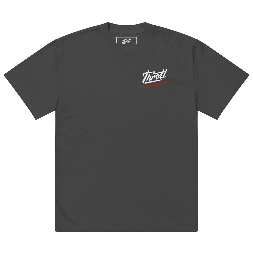 Throtl Lancer EVO Generations Premium Oversized T-Shirt; Faded Black