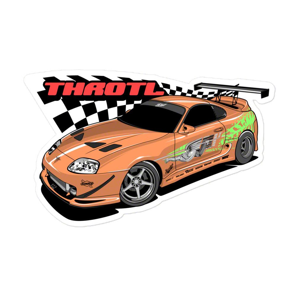 Throtl MKIV Toyota Supra Slap Sticker