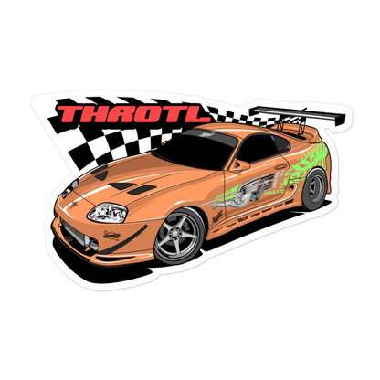 Throtl MKIV Toyota Supra Slap Sticker