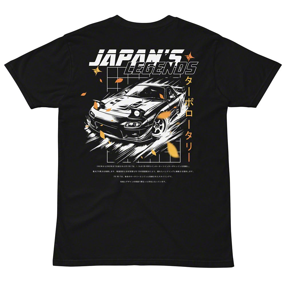 Throtl Japan's Legends FD RX-7 Short Sleeve T-Shirt