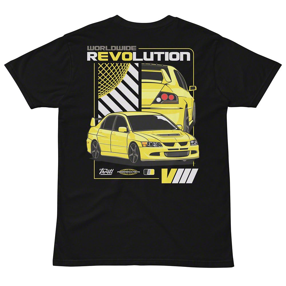 Throtl REVOLUTION 8 Short Sleeve T-Shirt; Black