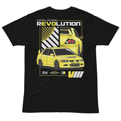 Throtl REVOLUTION 8 Short Sleeve T-Shirt; Black